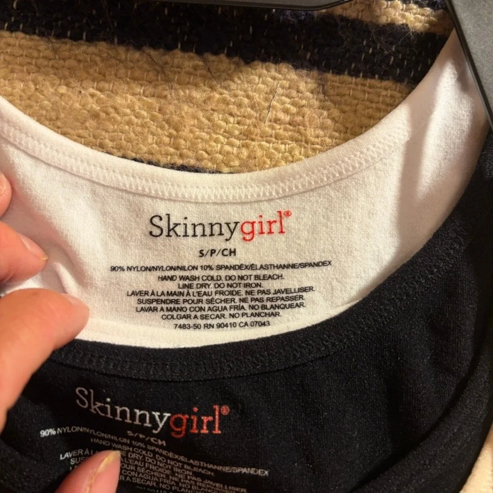Skinnygirl Seamless Shaping Tanks 3PK Small Black White Nude SG7483 NWT